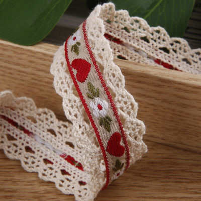 2.5cm cinta de encaje de flecha floroal Jacquard para empaque de regalos cinta de poliéster para empaque