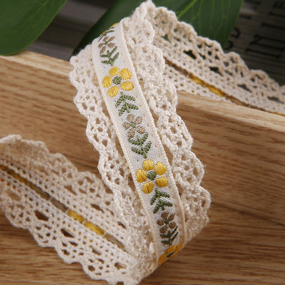 2.5cm cinta de encaje de flecha floroal Jacquard para empaque de regalos cinta de poliéster para empaque