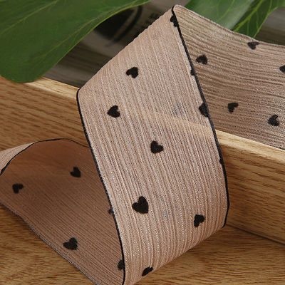 3 colores cinta rayada 40mm corazón Imprimido cinta de poliéster OEM Eco Friendly