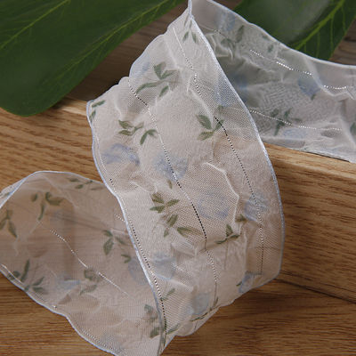 40 mm 50 mm cinta de órgano con cinta de poliéster con impresión floral OEM Eco Friendly