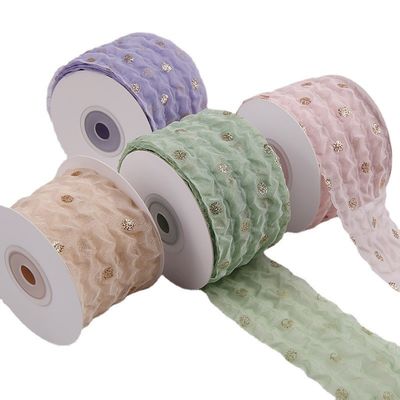 Cinturón de órgano de 50 mm con patrón de puntos de papel de oro impreso de poliéster Cinturón de órgano OEM Eco Friendly