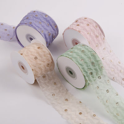 Cinturón de órgano de 50 mm con patrón de puntos de papel de oro impreso de poliéster Cinturón de órgano OEM Eco Friendly
