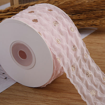 Cinturón de órgano de 50 mm con patrón de puntos de papel de oro impreso de poliéster Cinturón de órgano OEM Eco Friendly