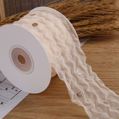 Cinturón de órgano de 50 mm con patrón de puntos de papel de oro impreso de poliéster Cinturón de órgano OEM Eco Friendly