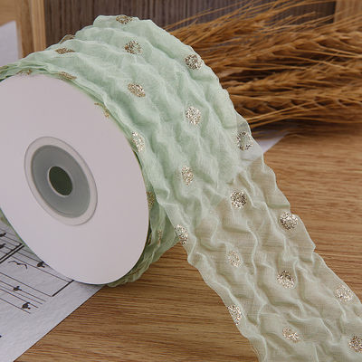 Cinturón de órgano de 50 mm con patrón de puntos de papel de oro impreso de poliéster Cinturón de órgano OEM Eco Friendly