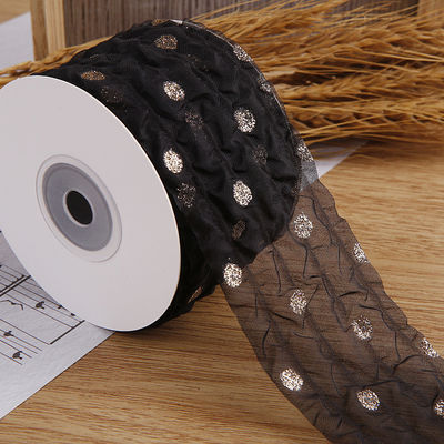 Cinturón de órgano de 50 mm con patrón de puntos de papel de oro impreso de poliéster Cinturón de órgano OEM Eco Friendly