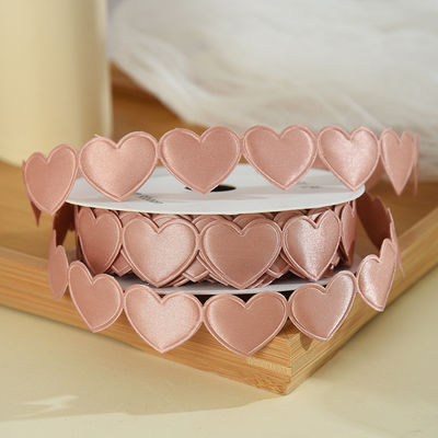 1.5cm*9m 2.5cm*9m Forma de corazón el día de San Valentín cinta de regalo de poliéster para el embalaje de regalo de lujo