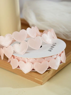 1.5cm*9m 2.5cm*9m Forma de corazón el día de San Valentín cinta de regalo de poliéster para el embalaje de regalo de lujo