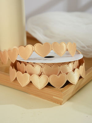 1.5cm*9m 2.5cm*9m Forma de corazón el día de San Valentín cinta de regalo de poliéster para el embalaje de regalo de lujo