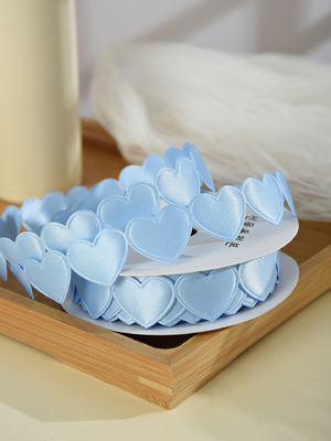 1.5cm*9m 2.5cm*9m Forma de corazón el día de San Valentín cinta de regalo de poliéster para el embalaje de regalo de lujo