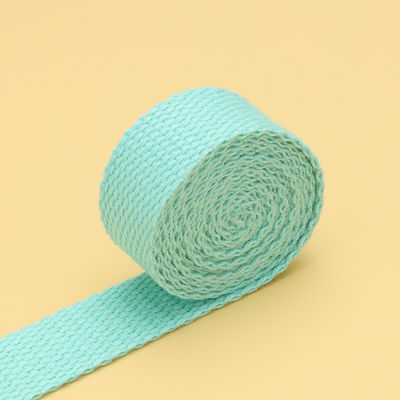 20mm-50mm de poliéster espesado de algodón de telar de bolso de escuela mochila bolso de mano de lona de correa de color sólido de tejido plano correa