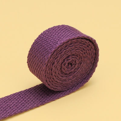 20mm-50mm de poliéster espesado de algodón de telar de bolso de escuela mochila bolso de mano de lona de correa de color sólido de tejido plano correa