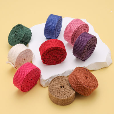 20mm-50mm de poliéster espesado de algodón de telar de bolso de escuela mochila bolso de mano de lona de correa de color sólido de tejido plano correa