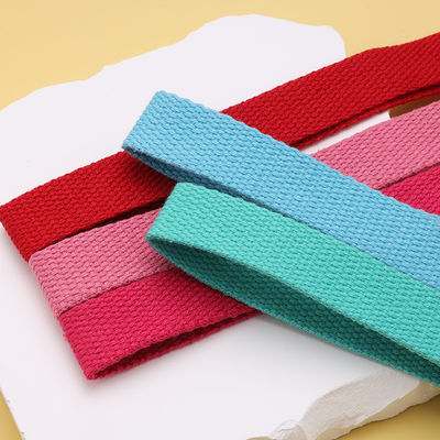 20mm-50mm de poliéster espesado de algodón de telar de bolso de escuela mochila bolso de mano de lona de correa de color sólido de tejido plano correa