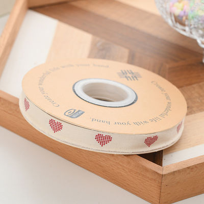 13mm Logotipo mayorista cinta de algodón estilo literario Flor de embalaje caja de regalo Decoración cinta de pastel ramo
