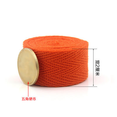 20 mm*50y cinta de algodón tejida de espina de arenque para accesorios de prendas de vestir