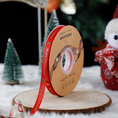 1cm*45m cinta impresa de Navidad para embalaje de regalos y accesorios de ropa