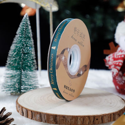 1cm*45m cinta impresa de Navidad para embalaje de regalos y accesorios de ropa