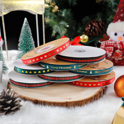 1cm*45m cinta impresa de Navidad para embalaje de regalos y accesorios de ropa