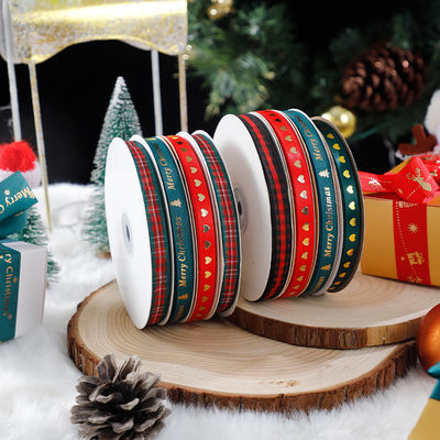 1cm*45m cinta impresa de Navidad para embalaje de regalos y accesorios de ropa