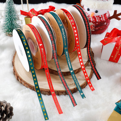 1cm*45m cinta impresa de Navidad para embalaje de regalos y accesorios de ropa