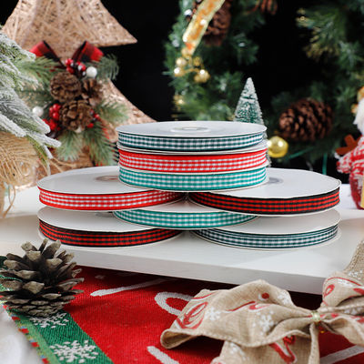 1cm*45m cinta impresa de Navidad para embalaje de regalos y accesorios de ropa
