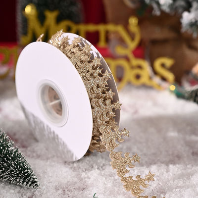 3cm*5y cinta ultrasónica de Navidad para embalaje de regalos y accesorios de ropa