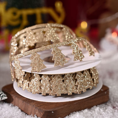3cm*5y cinta ultrasónica de Navidad para embalaje de regalos y accesorios de ropa