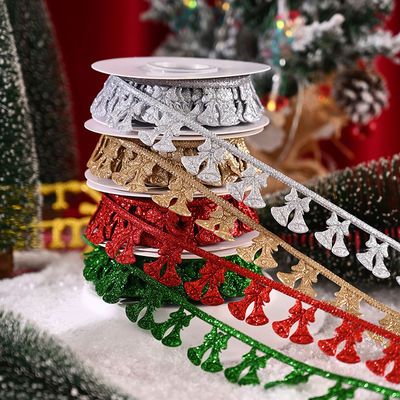 3cm*5y cinta ultrasónica de Navidad para embalaje de regalos y accesorios de ropa