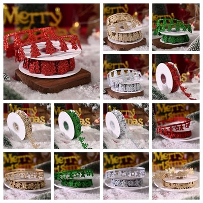 3cm*5y cinta ultrasónica de Navidad para embalaje de regalos y accesorios de ropa