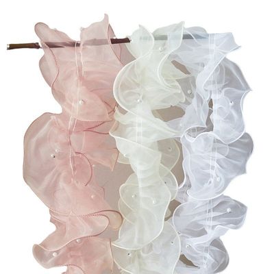 12cm*2m cinta de encaje de borde arrugado para paquetes de flores y envases de regalos