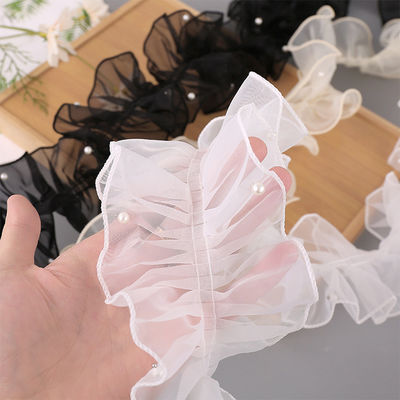 12cm*2m cinta de encaje de borde arrugado para paquetes de flores y envases de regalos