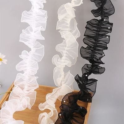 12cm*2m cinta de encaje de borde arrugado para paquetes de flores y envases de regalos