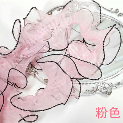 12cm*2m cinta de encaje de borde arrugado para paquetes de flores y envases de regalos