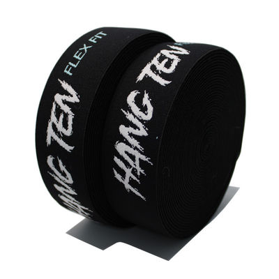 4.4cm Jacquard Logotipo personalizado cinta elástica y cinta para accesorios de ropa cintura banda
