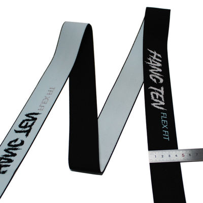 4.4cm Jacquard Logotipo personalizado cinta elástica y cinta para accesorios de ropa cintura banda