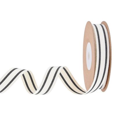 10mm-38mm*10y cinta de algodón rayada negra y roja para embalaje de regalos y accesorios de ropa