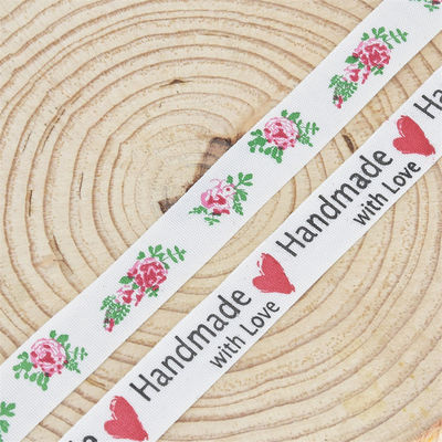 Cinturón de algodón impreso de 15 mm*10 m para embalaje de regalos y accesorios para prendas de vestir