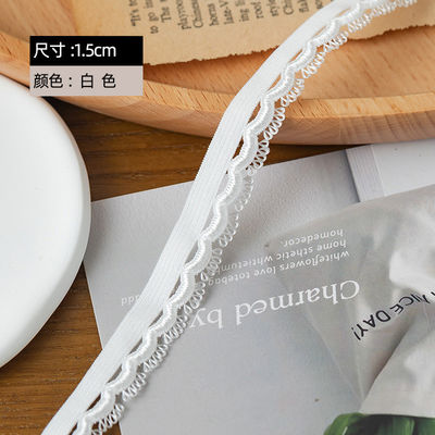 Luz de la cabeza Oportunidad 1.5cm Tejido borde de la ceja poliéster Elastico de sostén cinta de cinta para accesorios de ropa