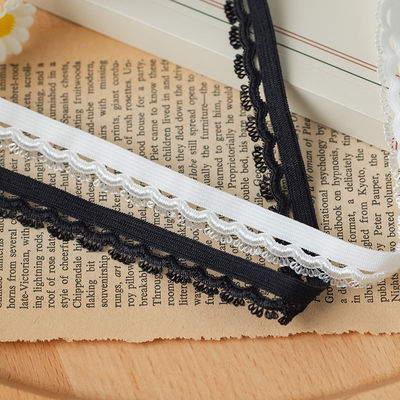 Luz de la cabeza Oportunidad 1.5cm Tejido borde de la ceja poliéster Elastico de sostén cinta de cinta para accesorios de ropa